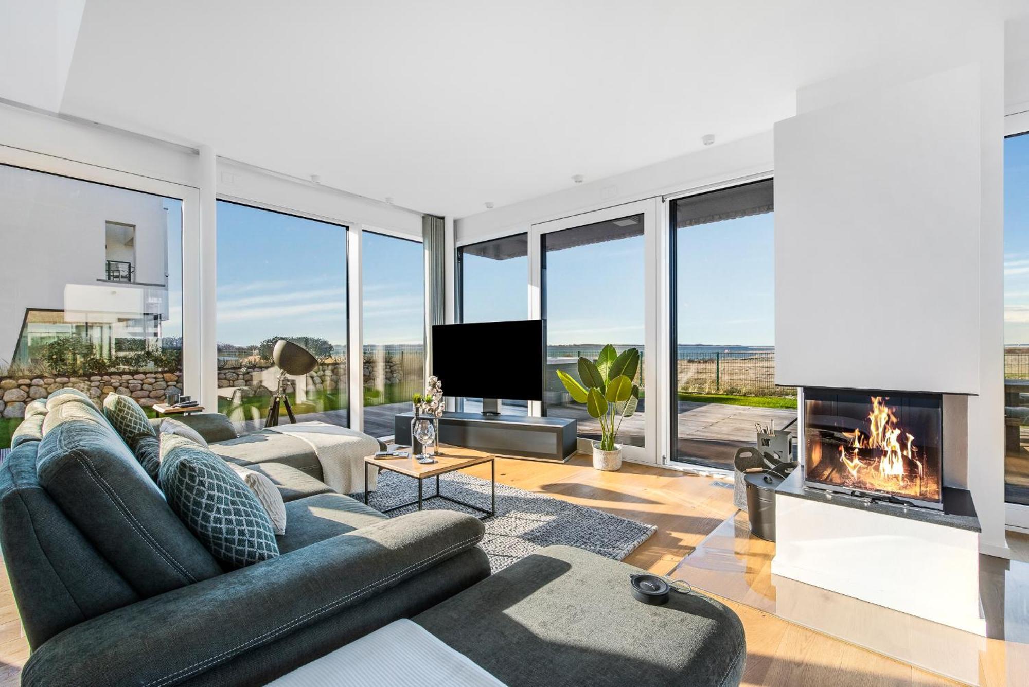 Villa King Erste Lage, Dachterrasse, Meerblick, Carport, Kamin, Sauna, Terrasse, Aussenrolllaeden Olpenitz Esterno foto