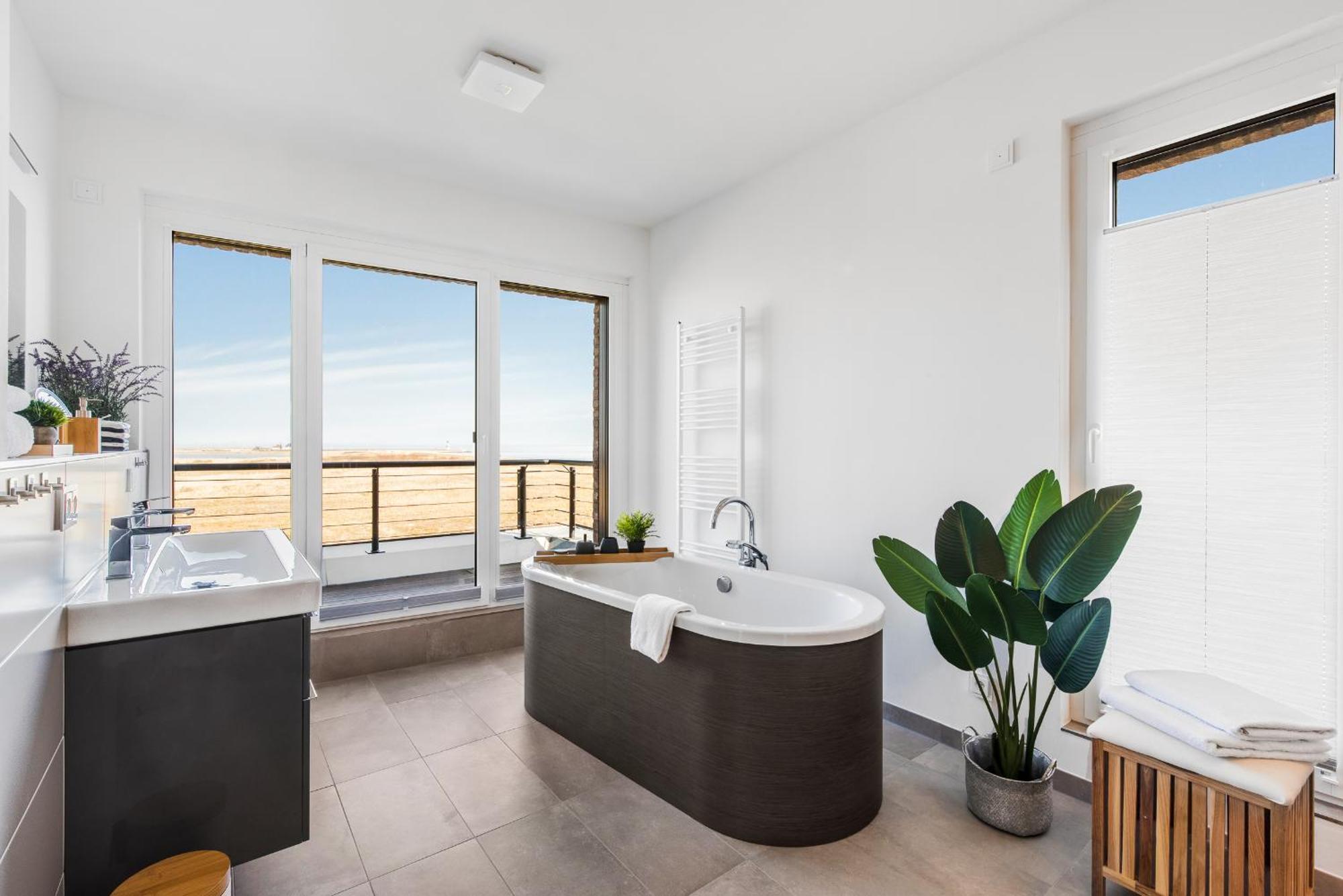 Villa King Erste Lage, Dachterrasse, Meerblick, Carport, Kamin, Sauna, Terrasse, Aussenrolllaeden Olpenitz Esterno foto
