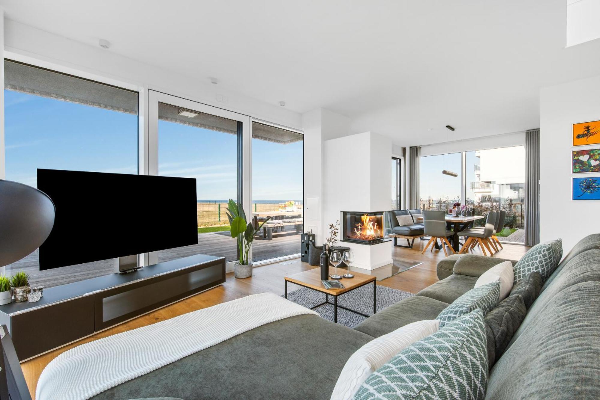 Villa King Erste Lage, Dachterrasse, Meerblick, Carport, Kamin, Sauna, Terrasse, Aussenrolllaeden Olpenitz Esterno foto