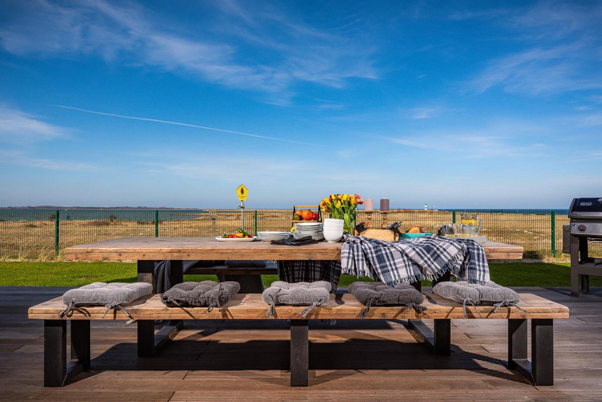 Villa King Erste Lage, Dachterrasse, Meerblick, Carport, Kamin, Sauna, Terrasse, Aussenrolllaeden Olpenitz Esterno foto