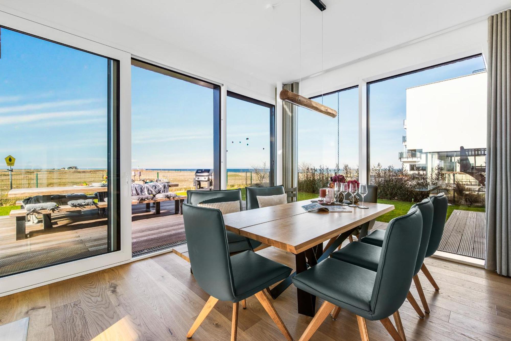 Villa King Erste Lage, Dachterrasse, Meerblick, Carport, Kamin, Sauna, Terrasse, Aussenrolllaeden Olpenitz Esterno foto